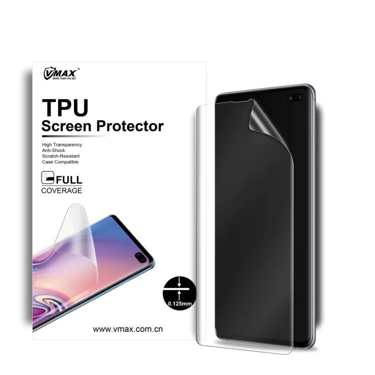 Miếng dán dẻo VMax cho Galaxy S10 Full màn hình, Hỗ trợ cảm ứng siêu âm
