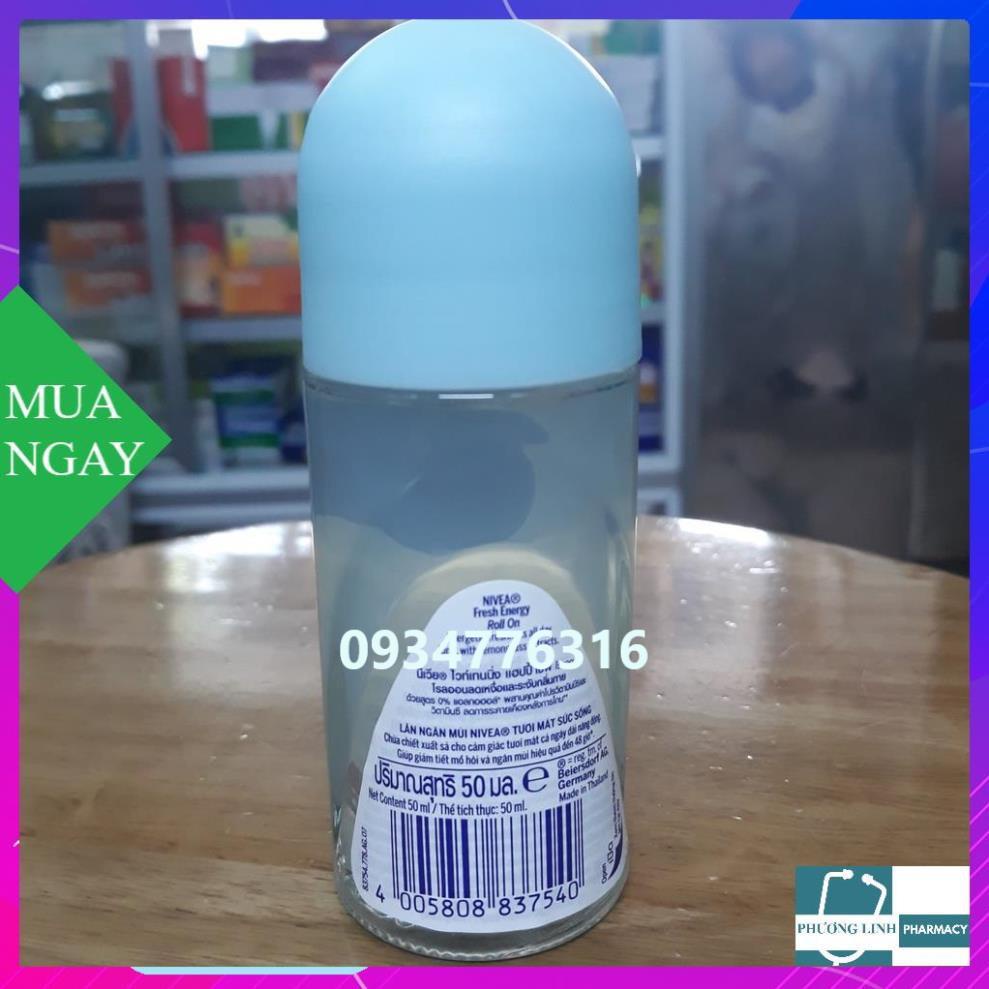Lăn Nivea Energy Fresh Tươi mát Mịn mang chai 50ml ( Nữ )