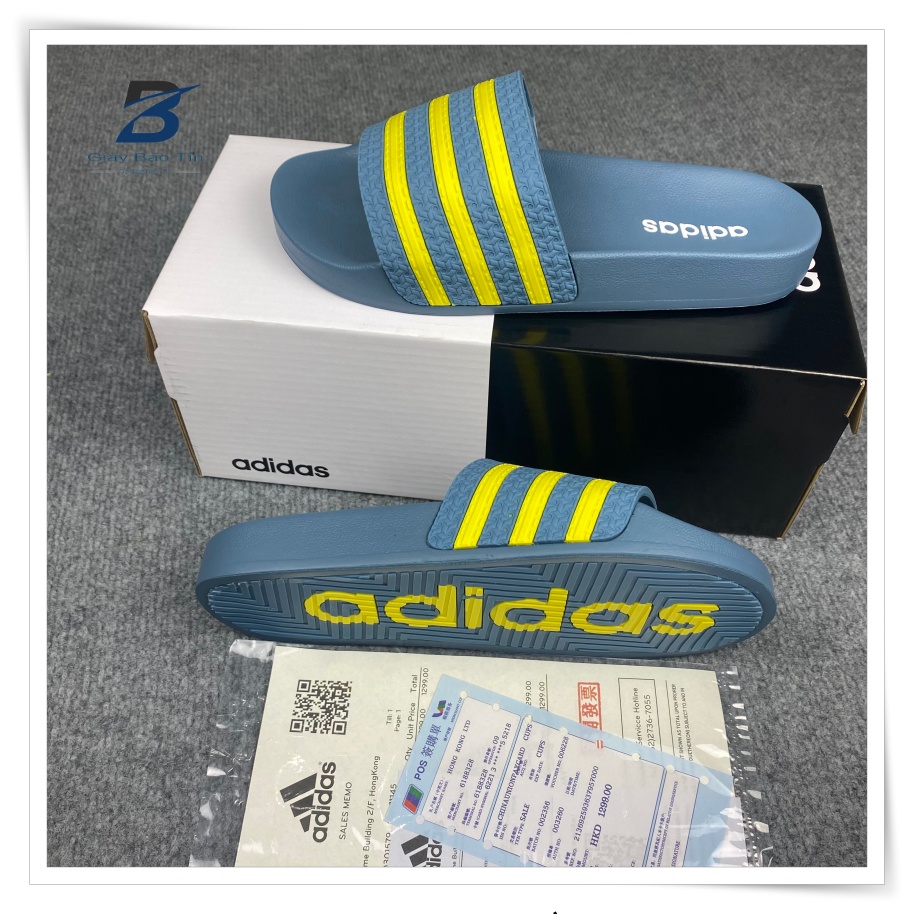 Dép nam Adidas mẫu mới nhất dép nam quai ngang phối màu độc đáo cực bắt mắt tôn da full box