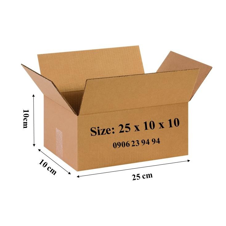 Size: 25x10x10 - Hộp carton, Hộp đóng hàng, hộp giấy đóng hàng