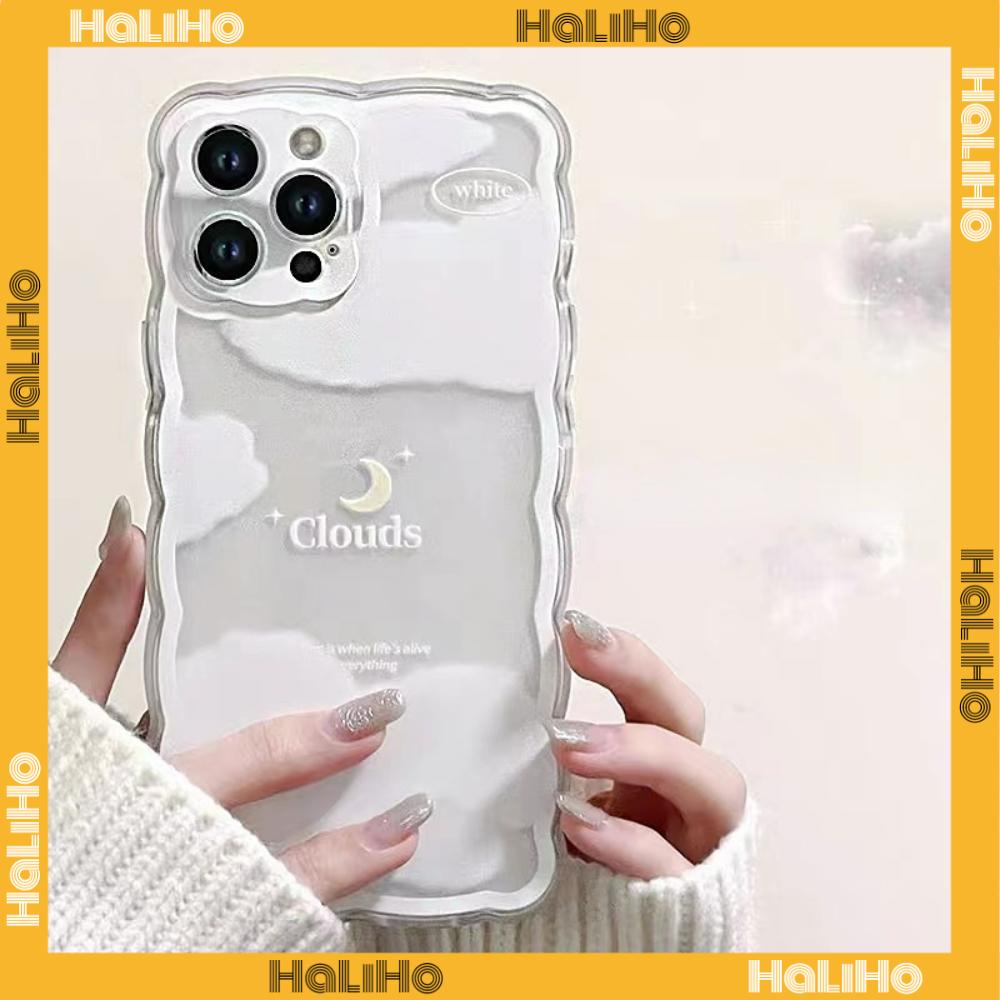 iPhone Case Silicone Soft Case TPU Clear Case Wave Non-Slip Camera Full Coverage Protection Shockproof Moon Cloud For iPhone 13 Pro Max iPhone 12 Pro Max iPhone 11 iPhone 7 Plus