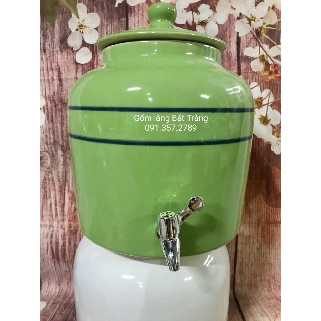 Bình nước gốm sứ Bát Tràng loại 8 lít