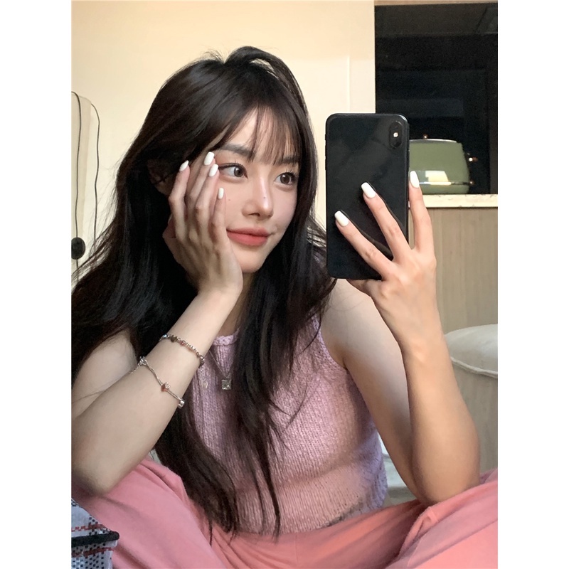 Cocory vn Áo Croptop Dệt Kim Thiết Kế Hở Lưng Dáng Ôm Thời Trang Quyến Rũ Cho Nữ