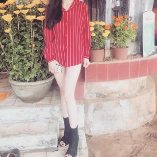 [ SALE SẬP SÀN] SƠ MI VEST ĐỎ NỮ
