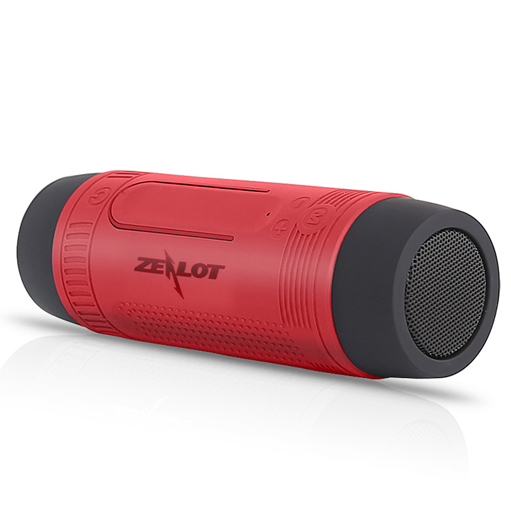 ZEALOT S1 Wireless Bluetooth Speaker FM radio Outdoor Portable Bicycle Speaker mini Column +Power Bank+Flashlight+Bike+Mount