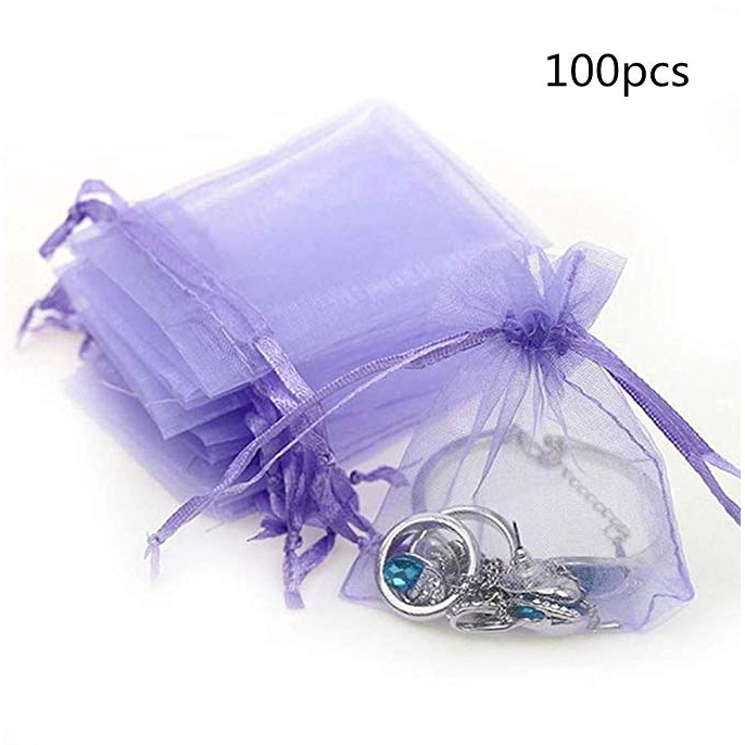 Set 100 Túi Lụa Dây Rút 7x9 cm Đựng Quà Tặng