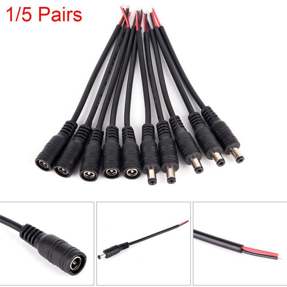 1 / 5 Cặp Dây Cáp Nối Nguồn DC 12V