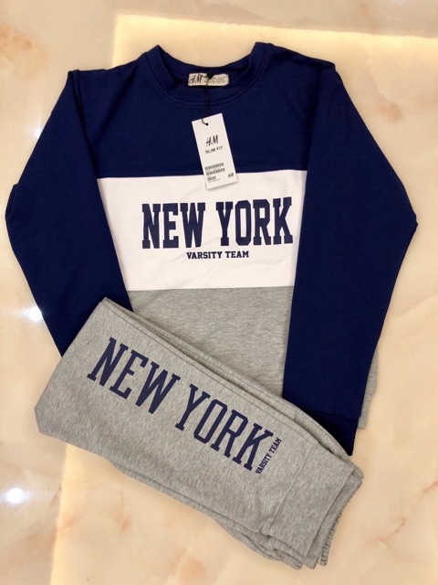 Bộ bé trai H&M nỉ da cá bé trai