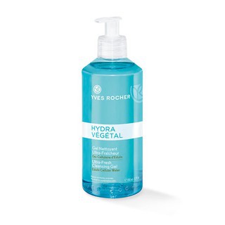 Yves Rocher - Gel rửa mặt cung cấp nước  Hydra végetal 390 mL dành  cho da thường, da hỗn hợp