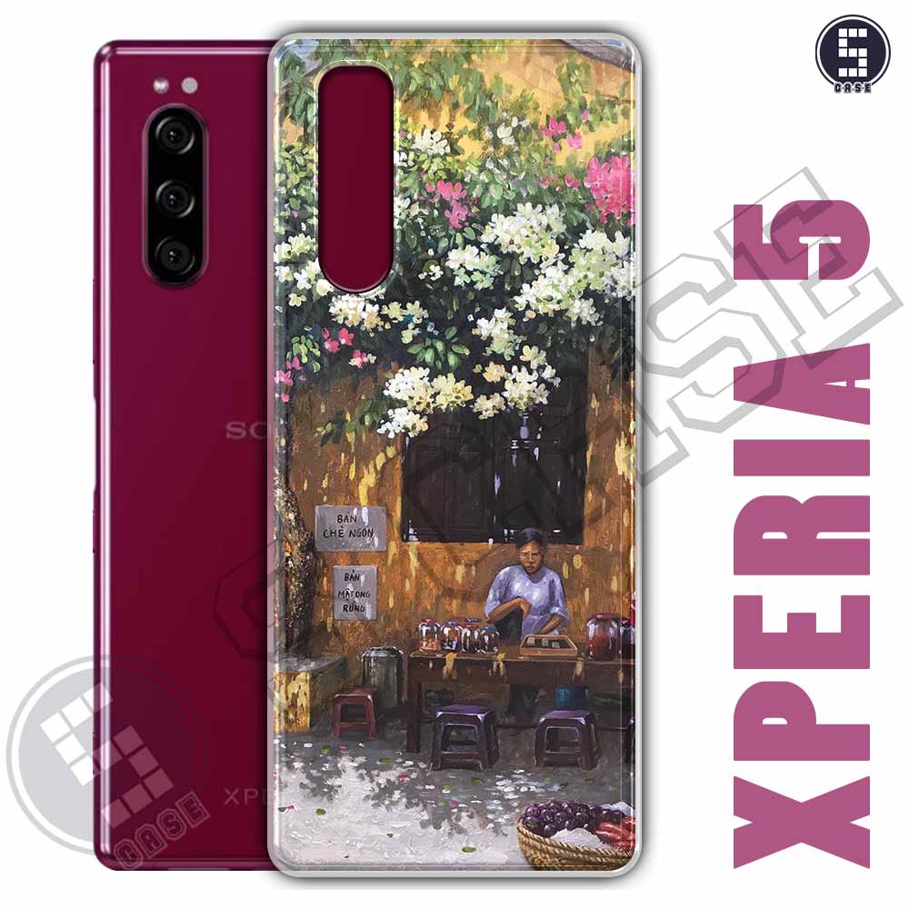 Ốp điện thoại Sony Xperia 5 Dẻo Chống Shock Nhiều Mẫu Tuyển Tập 12 Phố Cổ Sơn Dầu A1417-CL12