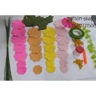Set nguyên liệu làm hoa SAO NHÁY (hoa bướm) full đồ 50 bông