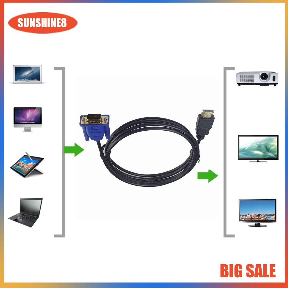 Cáp Chuyển Đổi Hdmi Sang Vga D-Sub 1m Cho Hdtv Pc