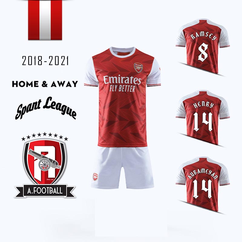 Áo Thun Đá Banh Đội Tuyển Arsenal 2020-2021 Câu Lạc Bộ Lacazette Ozil Aubameyang TShirt Plus