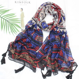 Khăn Choàng Đi Biển Thổ Cẩm Boho Cao Cấp