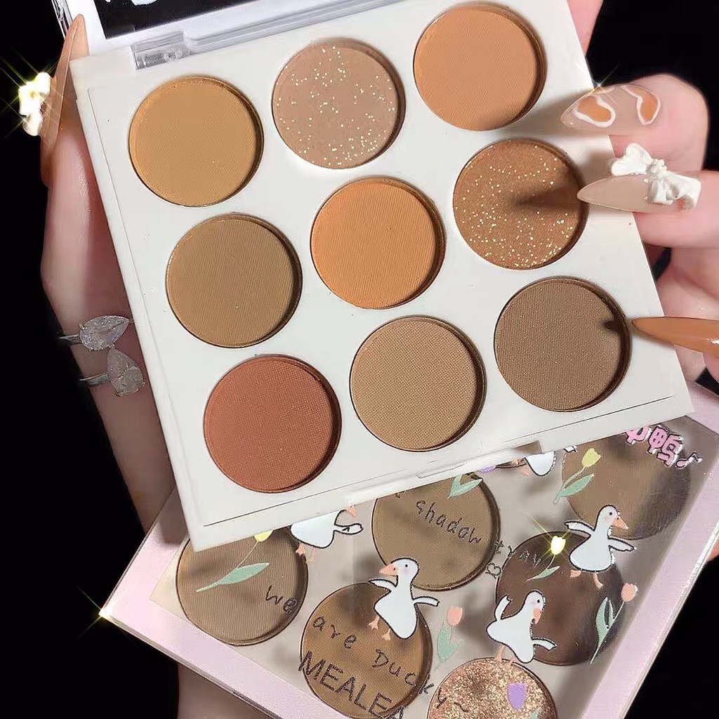 Bảng mắt Vịt trắng 9 màu MEALEA Eyeshadow Tray tone đất siêu hot trend MEAL02 | BigBuy360 - bigbuy360.vn