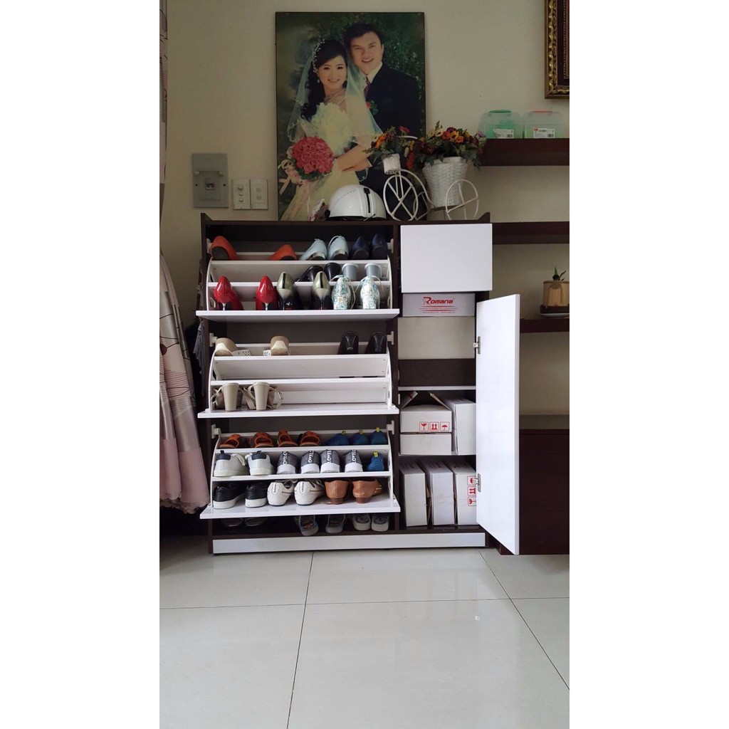 Tủ giày khay thông minh nhựa đài loan siêu tiện lợi. Cao 1m10