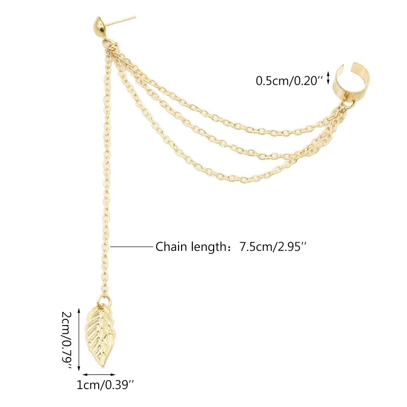 Bông Tai Kim Loại Hình Chiếc Lá Thời Trang Dành Cho Nữ