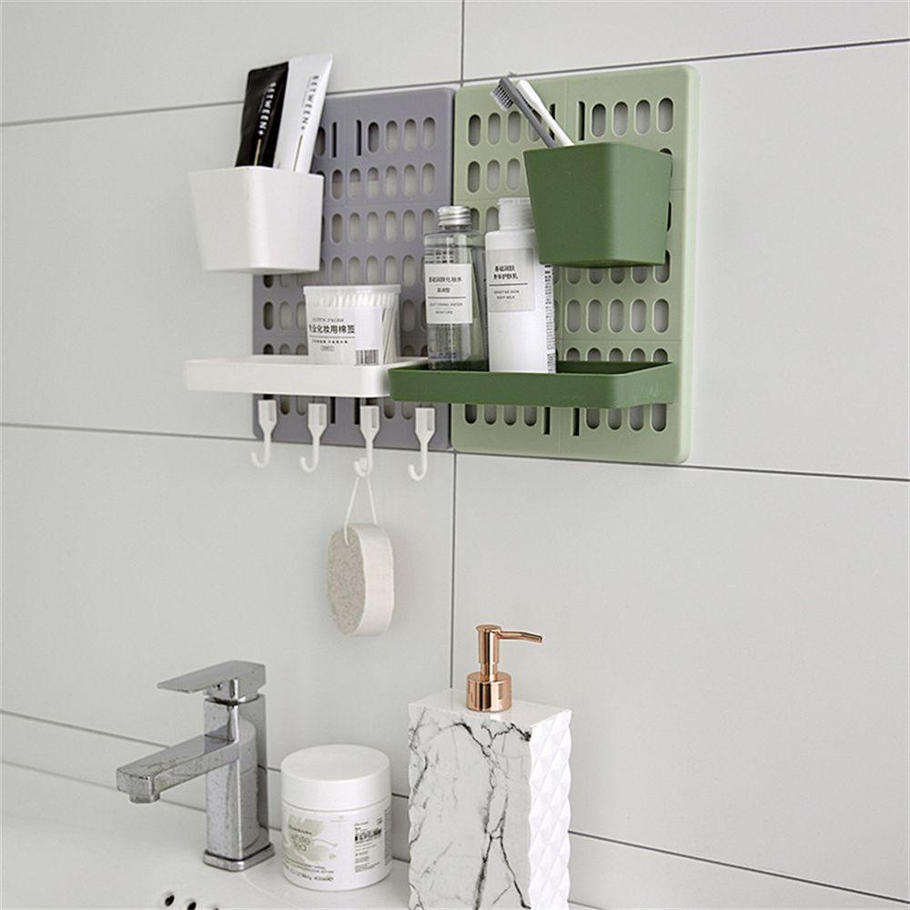 ♫DAPHNE♫ Wall Decor Pegboard Wall Mount Peg Board DIY Cups Holder Hook Container Storage Organizer Combination Hooks Perforated Board/Multicolor