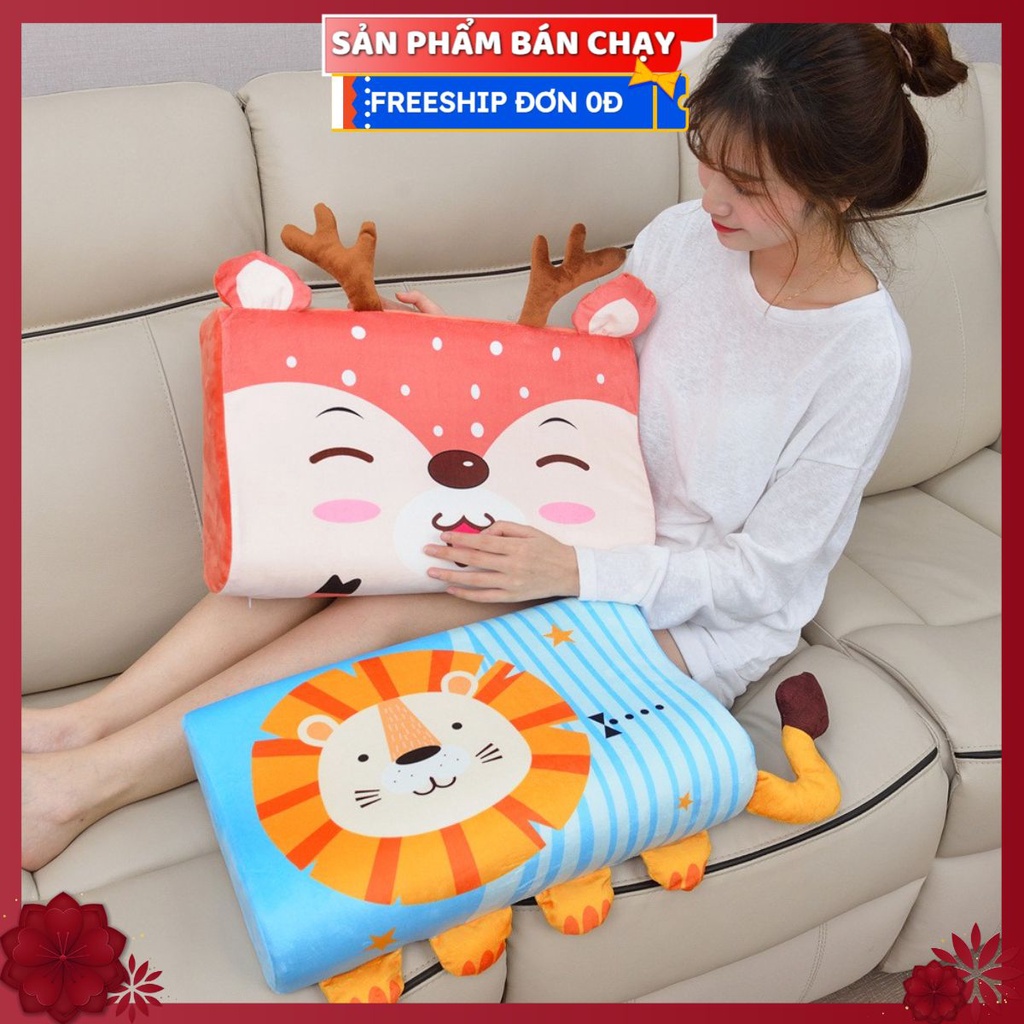 PVN31701 Gối Cao Su In Hình Động Vật  Dễ Thương Thời Trang Mùa Hè Cho Bé T2