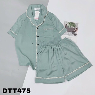 Freeship !!! đồ ngủ pijama cộc tay lụa ngọc trai , đồ ngủ lụa cao cấp