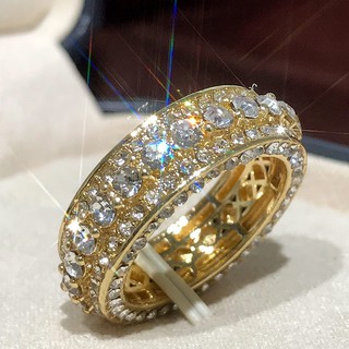 Nhẫn đính hôn mạ vàng 24K sang trọng cho nam và nữ