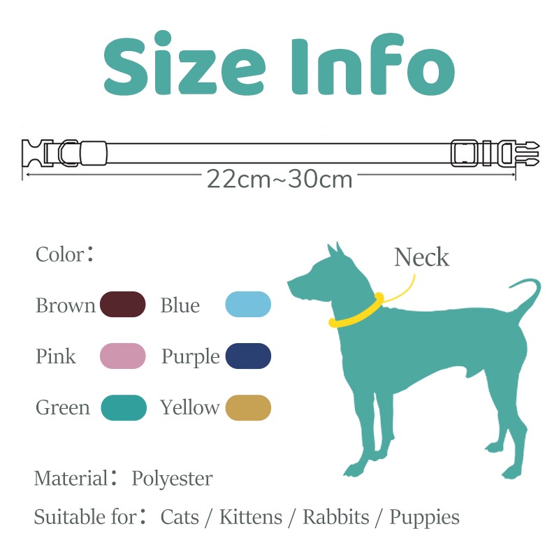 Vòng cổ HAMSHMOC mềm tháo nhanh có chuông điều chỉnh được cho thú cưng