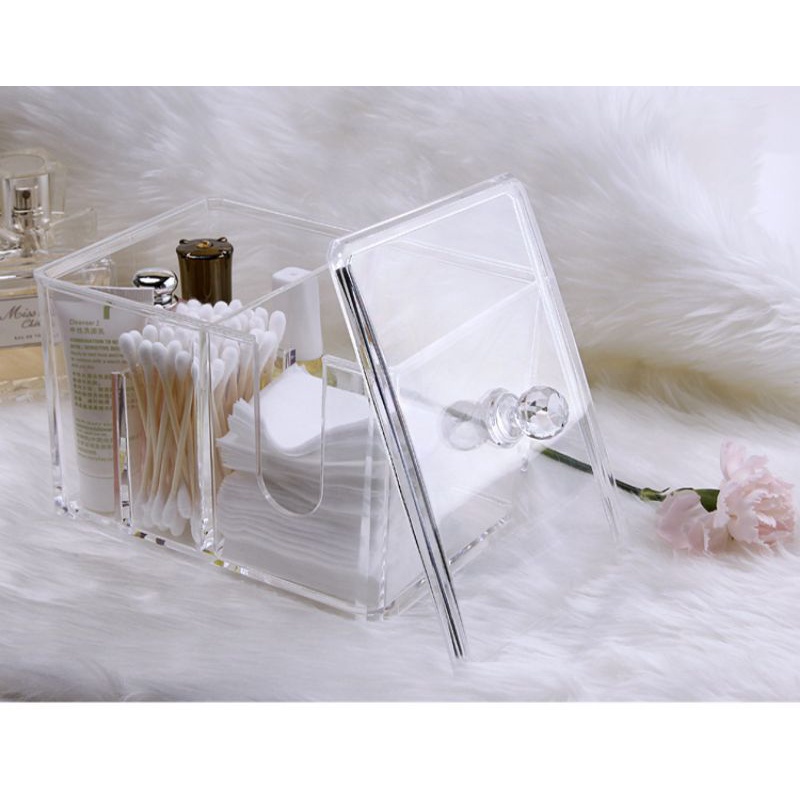 Hủ đựng đồ 2 ngăn mica,,,