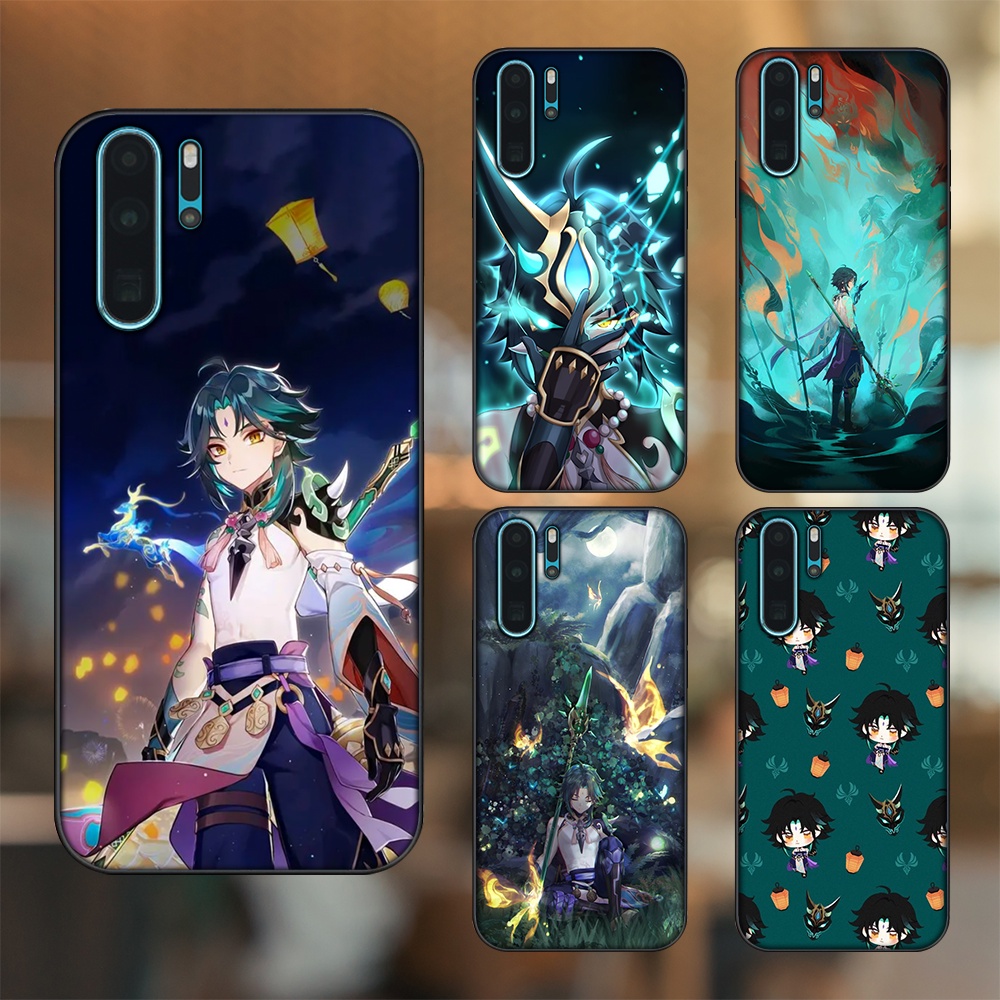 Ốp lưng Huawei P30 Pro viền đen in hình Xiao Genshin Impact