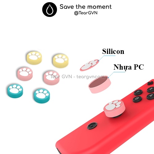 Bọc Analog chân mèo bằng nhựa và Silicon (IINE) cho Nintendo Switch / Lite