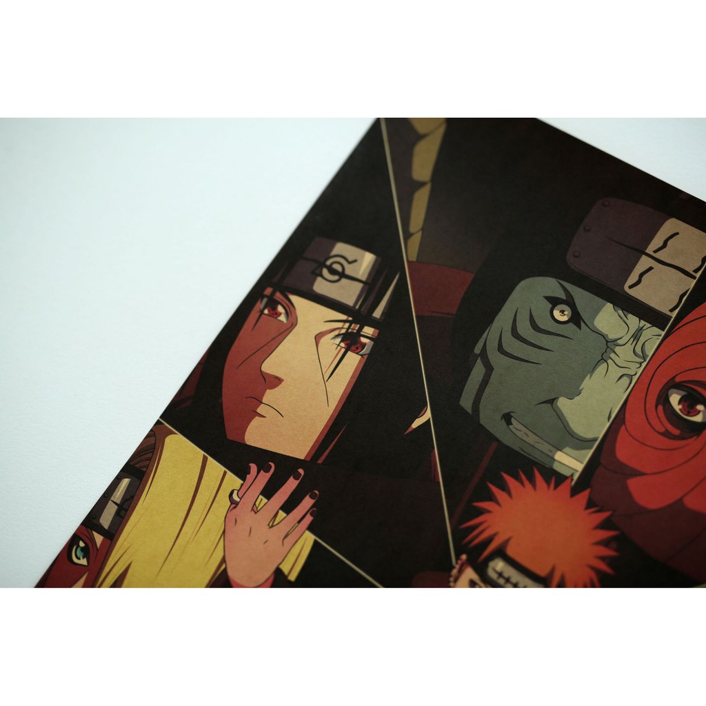 [BO92] Tranh poster treo tường, tấm áp phích Naruto Akatsuki