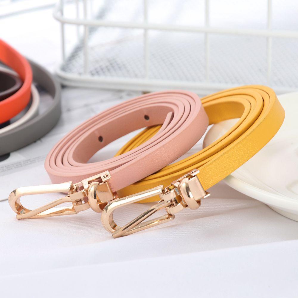 JUNE Thắt Lưng Mỏng Màu Kẹo Duyên Dáng Thời Trang Cho Nữ