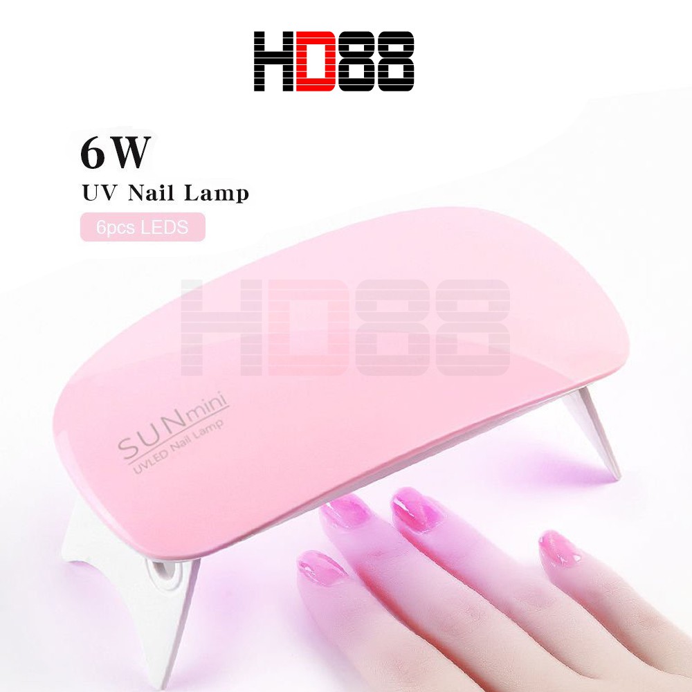 Máy Hơ Gel SUN MINI  chuyên dùng cá nhân làm móng tay. hơ sơn gel, base top gel, màu gels HD88