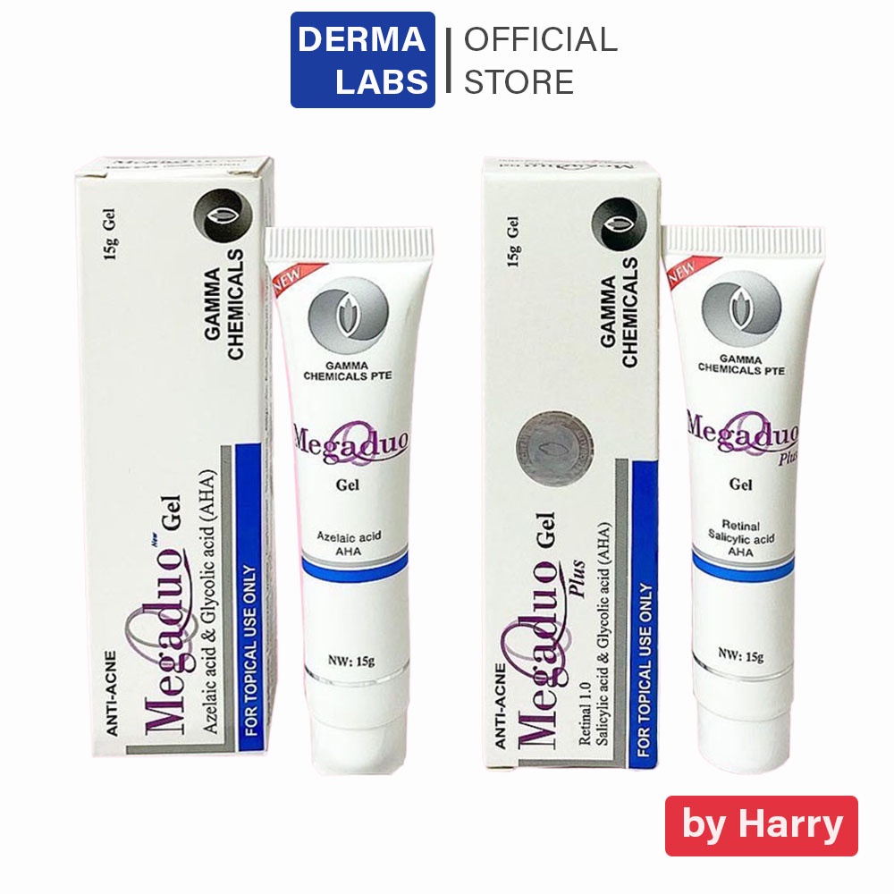 Megaduo gel  azelaic acid, AHA và plus, giảm mờ thâm mụn, dưỡng trắng, by Harry