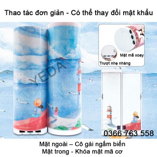 Hộp bút đa năng CÓ MẬT KHẨU XOAY răng cưa siêu sịn