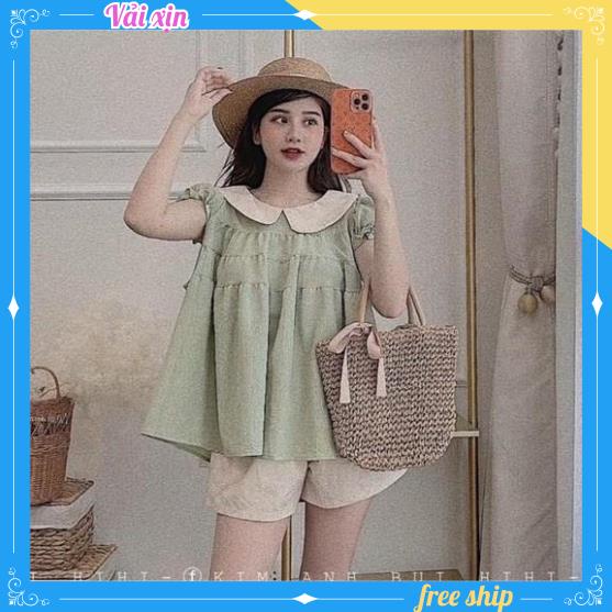 Set áo babydoll cổ bèo mix quần sooc 2 mầu siêu xinh - S25  , thời trang nữ Hamoon | BigBuy360 - bigbuy360.vn