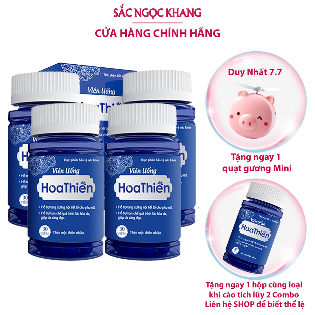 Combo 4 Viên Uống Hoa Thiên Hộp 30 viên | Thế Giới Skin Care