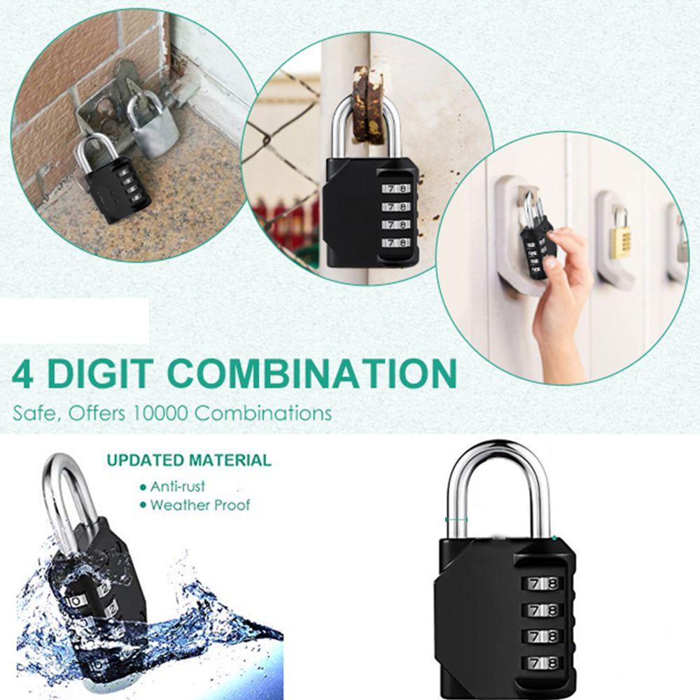 LEISURE Bộ Ổ Khóa 4 Chữ Số Chống Thấm Nước Cho Hộp Thư
