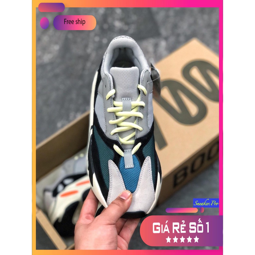 Giày thể thao YZ700 OG wave runner xám xanh cho nam nữ