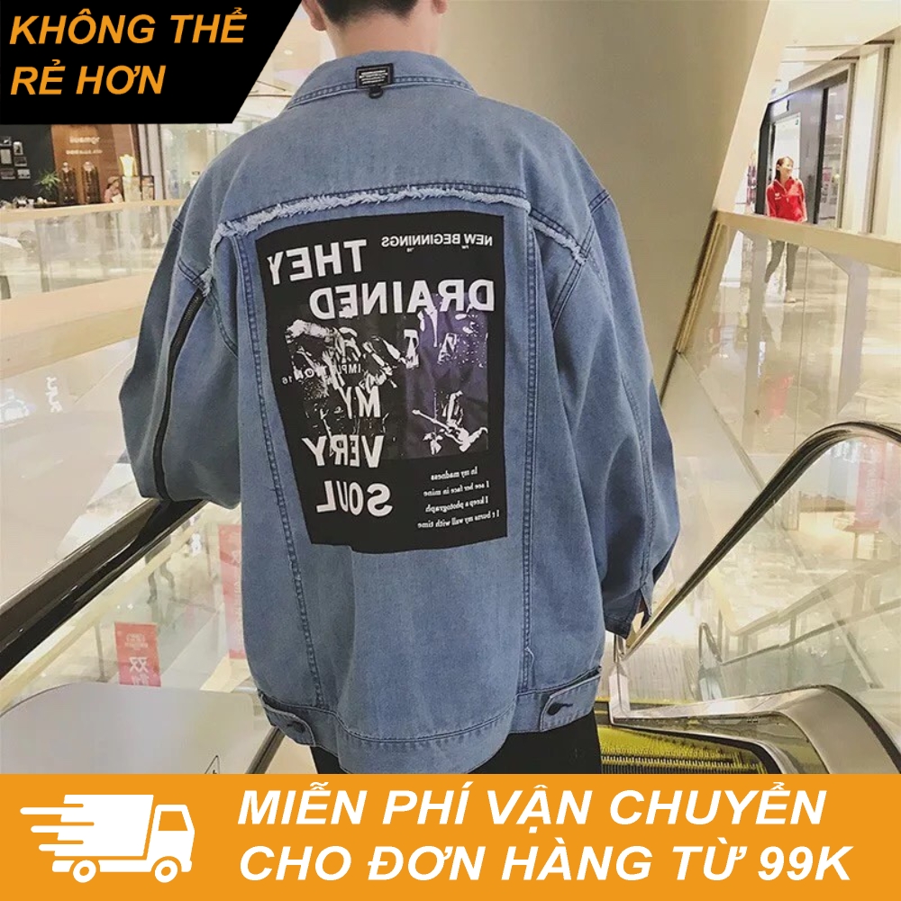 Áo khoác jean Nam nữ UNISEX thời trang ANGEL phong cách BTS 01 (HÀNG CHẤT LƯỢNG)
