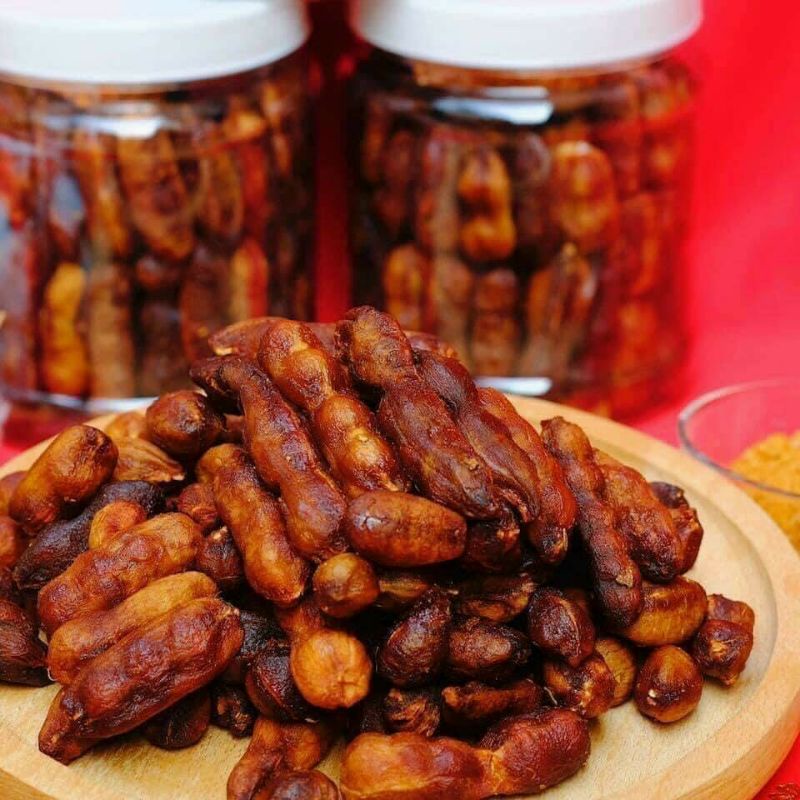ME LÀO MỘT NẮNG, TÁCH VỎ SẤY MỘC, KÈM MUỐI ỚT CHẤM