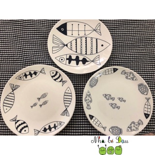 ĐĨA TRÒN CON CÁ SIZE 21cm