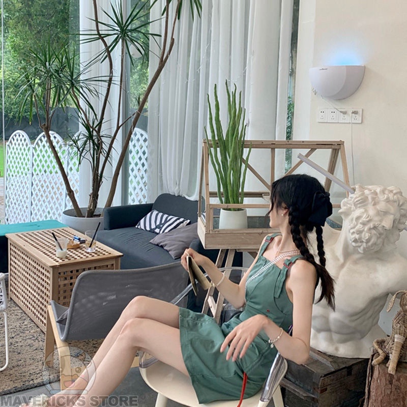Đầm Hai Dây Dáng Ôm Phong Cách Hàn Quốc Cổ Điển Thời Trang Mùa Hè Cho Nữ
