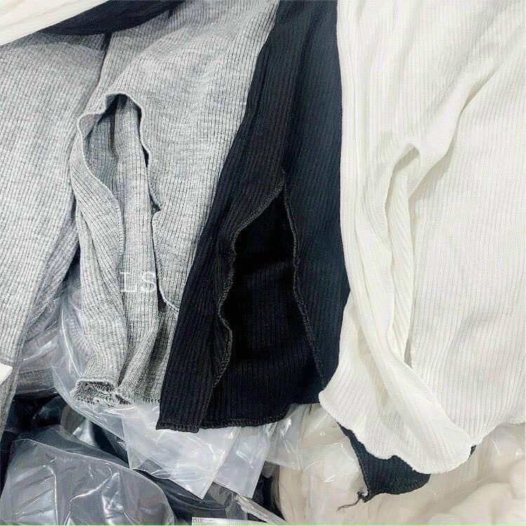[Có Video +Ảnh Thật] Áo Body Dài Tay Xẻ Tà Bèo Lệch Qindi Store MS 616