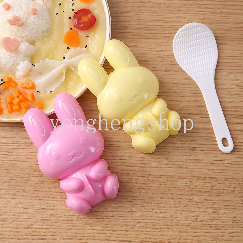 Set 3 Khuôn Làm Cơm Nắm Hình Thỏ Dễ Thương