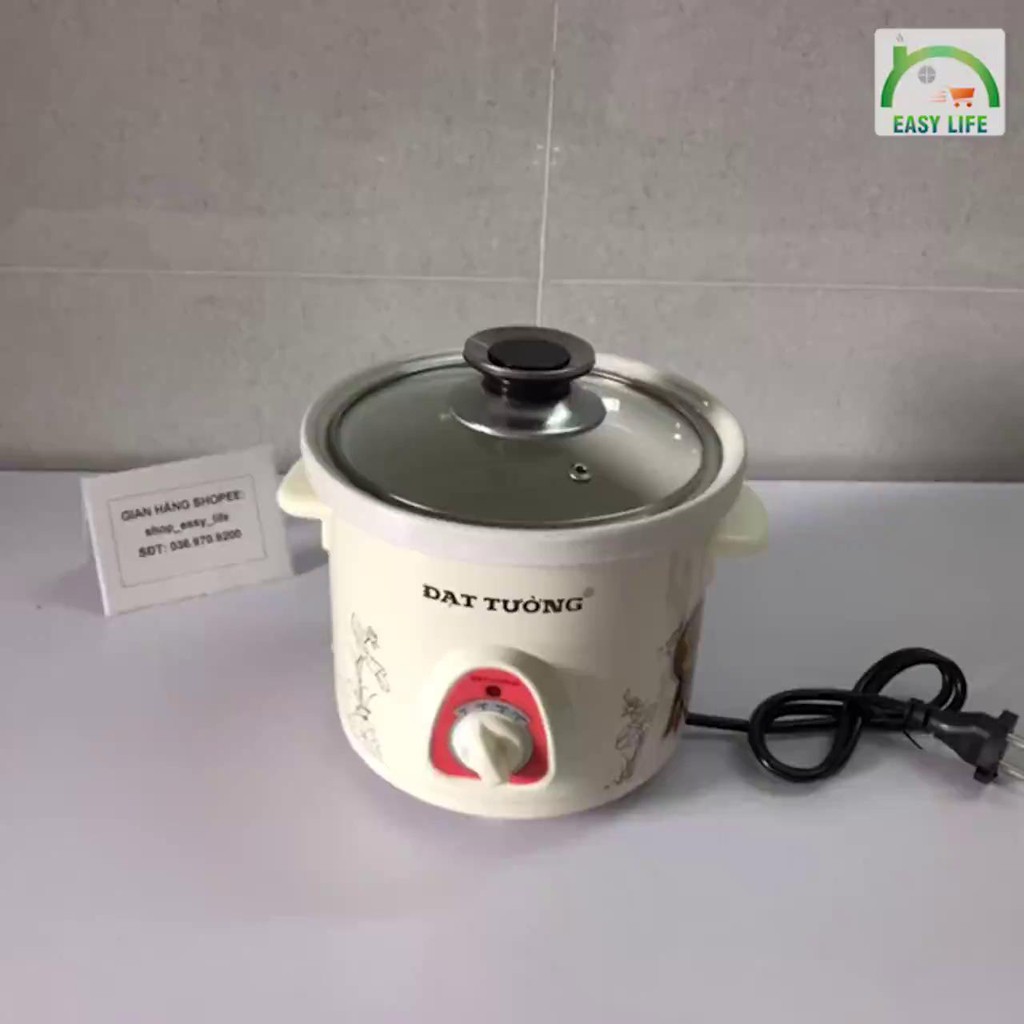 Chính HãngNồi Kho Cá- Nấu Cháo Chậm Đa Năng Đạt Tường 1,5L-2,5L