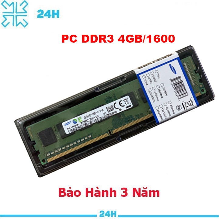 Ram PC Samsung-Hynix DDr3 4gb/1600- Chính Hãng-Bh 3 năm đổi mới-Ram 4gb, Ram máy bàn