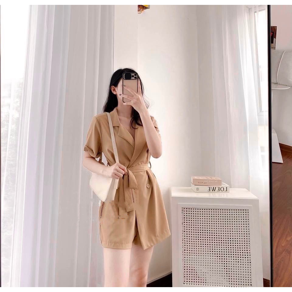 Jum xinh MEJI JUMPSUIT thiết kế đai eo cổ vest tiểu thư siêu xinh thích hợp dự tiệc đi dạo đi chơi