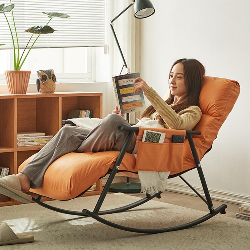 Ghế sofa bập bênh KÈM ĐỆM ngồi đọc sách, thư giãn khung kim loại chắc chắn- có video