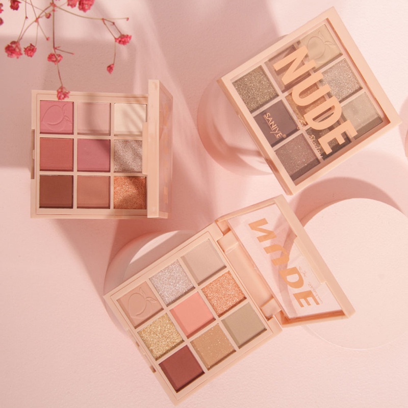 [Hàng mới về] Bảng Phấn Mắt 9 Màu Saniye Chống Thấm Nước Và Lâu Trôi Cao Cấp