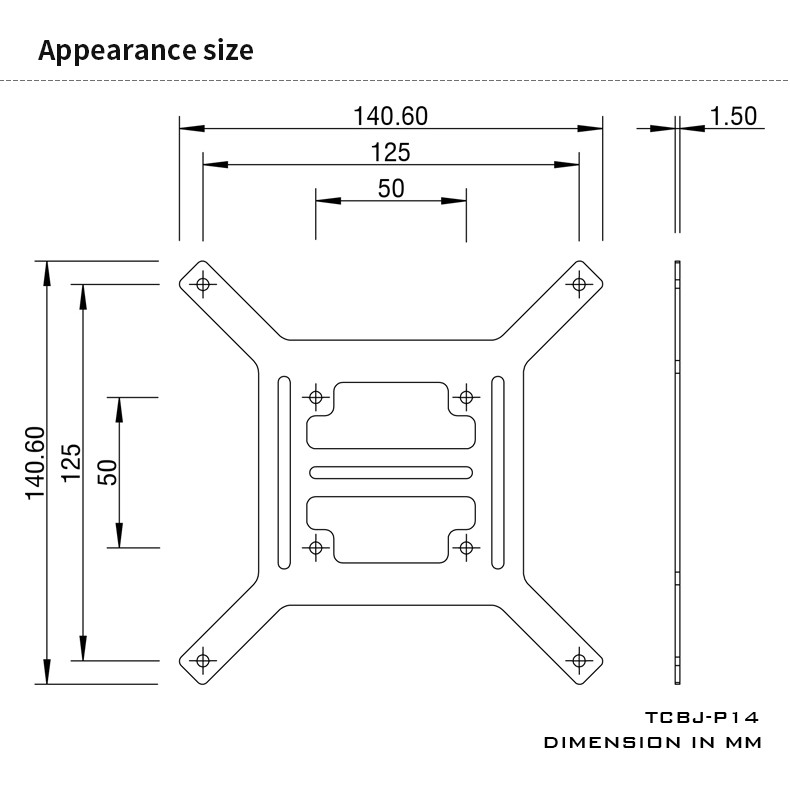 Giá đỡ gồng bắt bơm, tank, ... phẳng cho tản nhiệt nước barrow TCBJ-P